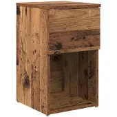 vidaXL Bettschrank Altholz 29 x 31,5 x 49 cm Holzwerkstoff 8001109