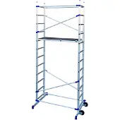 Facal Clic, Mobiles Gerüst, Aluminium, 150 kg, Aluminium, Blau, 2 Rad/Räder, 15 cm