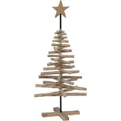 Syfax Weihnachtsbaum mit Ständer Braun 120 cm Massivholz Teak
