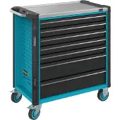 Hazet Assistent, 7 Regale, Stahl, Schwarz, Blau, 40 kg, 4 Rad/Räder, 518 mm