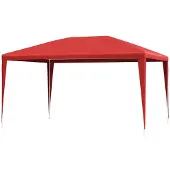 Syfax Partyzelt 400 x 300 x 255 cm Rot PE und Stahl