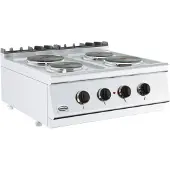 CombiSteel Elektroherd 4 Platten – 80 cm, 400V, Tischgerät