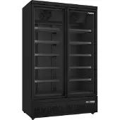 Saro Gastro Tiefkühlschrank mit 1006 Liter - Umluftkühlung, 2 Glastüren, schwarz