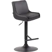 CLP Barhocker Club Kunstleder drehbar und stufenlos verstellbar grau Gestell Farbe schwarz