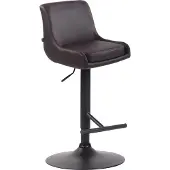 CLP Barhocker Club Kunstleder drehbar und stufenlos verstellbar - braun Gestell Farbe schwarz