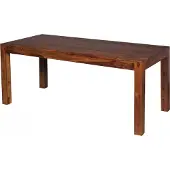 Wohnling Esszimmertisch MUMBAI 180x90x76 cm Sheesham Massivholz Esstisch Zeitlos Küchentisch Rechteckig Holztisch Esszimmer Schlicht