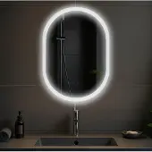 CLP Badspiegel Karishma 70x50 cm Anti-Beschlag LED-Beleuchtung mit/ohne Bluetooth ohne Bluetooth