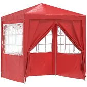 vidaXL Party-Zelt Rot 200 x 200 x 240 cm PE und Stahl