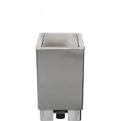 Saro Edelstahlmülleimer 60 Liter, Modell Apollo Hygiene, Desinfektion, Reinigen