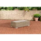 CLP Polyrattan Lounge Tisch Madeira 110 x 60 natur