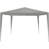 vidaXL Partyzelt Hellgrau 300 x 300 x 255 cm PE und Stahl