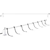 En.casa Pool Aufrollvorrichtung Oliveti 147 - 555 cm verstellbar Aufrollsystem mit Schiebern Aufroller für Solarplanen Poolplanen Aluminium