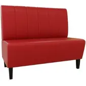 BIG Möbel Gastro Sitzbank Paris | 120 cm breit | Kunstleder Rot | Vertikal | Dinerbank