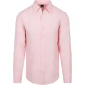 BOSS für Herren. 50567579 Relegant 6 rosa Hemd (XL), Lässig, Leinen, Langarm
