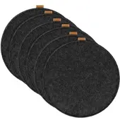 Miqio 6 er Set Sitzkissen 6 Sitzauflage mit Antirutschnoppen Ø 35 cm