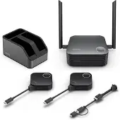 BenQ WDC25, Desktop, Schwarz, CVSS 4.0, 3840 x 2160, Wi-Fi 5 (802.11ac), 802.11a, 802.11ad, 802.11b, Wi-Fi 4 (802.11n), 802.11g, Wi-Fi 6 (802.11ax), 40 m