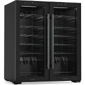 Klarstein Shiraz Weinkühlschrank | 2 Kühlzonen | LED-Beleuchtung | Touch-Control | freistehend Schwarz