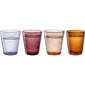 Leonardo Glas-Set Burano Warm Colors 330ml (Set von 4 Stück)