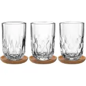 Leonardo Latte Macciato Glas Gocce 390ml (3er-Set)