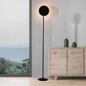 VIOKEF Stehlampe Isabel, schwarz, für Wohn- / Esszimmer, Aluminium, Modern, Stehlampe