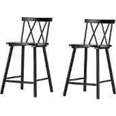 Ebuy24 Stuhl Mollsand Schwarz 2er-Pack