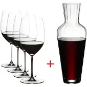 Riedel Weinglas-Set – Rotweingläser – Veritas – Cabernet/Merlot + Weindekanter