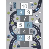 TT Home Kinderzimmerteppich Teppich Junge Mädchen Kinderteppich Baby Rutschfest Strasse