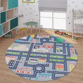 TT Home Kinderzimmerteppich Teppich Junge Mädchen Kinderteppich Baby Rutschfest Strasse