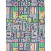 TT Home Kinderzimmerteppich Teppich Junge Mädchen Kinderteppich Baby Rutschfest Strasse