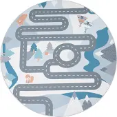 TT Home Kinderzimmerteppich Teppich Junge Mädchen Kinderteppich Baby Rutschfest Strasse