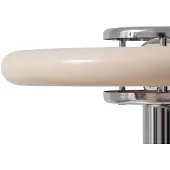 LINDBY Stehlampe Branford , creme / amber, für Wohn- / Esszimmer, Metall, Vintage, Stehlampe