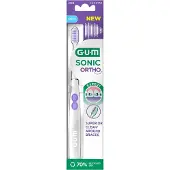 Gum Sonic Ortho Weiß – Batteriebetriebene Zahnbürste für Zahnspangen