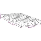 vidaXL Matratze Weiß 70 x 140 cm Jacquard-Stoff