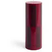 HAY - Column Kerze Large - H25 cm - Weinrot & Bordeaux Großkariert