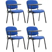 CLP 4er Set Stuhl Ken mit Klapptisch Stoff-Bezug blau