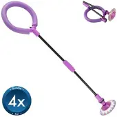 Playtastic 4er-Set Kinder-Swing-Wheel, induktionsbetriebenes LED-Lichtrad, lila