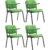 CLP 4er Set Stühle Ken mit Klapptisch Kunstleder gepolstert grün