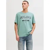 Jack & Jones Rundhalsshirt "JJELOGO TEE SS O-NECK 2 COL SS26 SN" mit Grafikprint