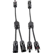 Fothermo Solaranschluss Solarkabel Parallelstecker Solarmodul 2 3 4 fach Solar : 2-fach