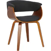 CLP Esszimmerstuhl 150 kg belastbar Holzgestell, modernes Design, gepolsterte Stühle schwarz Gestell Farbe walnuss