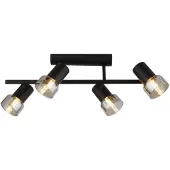 Rabalux 73054 Spots lampen Hatice E14 4x MAX 15 Metall Glas schwarz