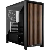 Corsair FRAME 4000D WOOD RS, Midi Tower, PC, Schwarz, Holz, Mini-ITX, micro ATX, ATX, EATX, Stahl, Holz, Kunststoff, Gaming