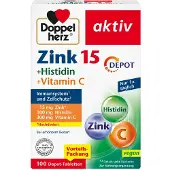 Doppelherz Zink 15 mg+Histidin+Vit.C Depot aktiv 100 St