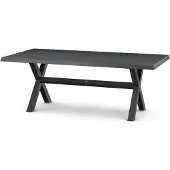 Siena Garden Sincro Dining Tisch – 200 x 100 cm, Aluminium (matt anthrazit) & HPL Ferro