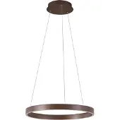 LUCANDE Yonam LED-Hängeleuchte, Ø 60cm, 1-flg., braun, CCT - , Yonam, dimmbar, Braun / Rost, für Esszimmer, Metall, Modern