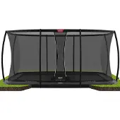 BERG Ultim Elite Trampolin FlatGround Grau 500 cm, Sicherheitsnetz Deluxe XL