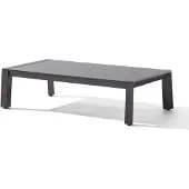 Sieger Brisbane Loungetisch 120x65x31 cm eisengrau/Glas hellgrau matt