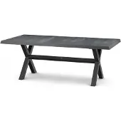 Siena Garden Sincro Dining Tisch 200x100 cm – Aluminium (matt anthrazit) & Keramikplatte (wood grey)
