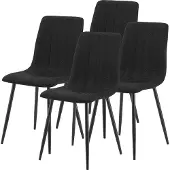 En.casa Esszimmerstuhl 'Elsern' 4er Set Schwarz