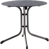 Sieger Klapptisch Ø 85 cm H 73 cm Metall rund grau eisengrau